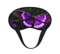Schlafmaske für Seitenschläfer, schöne violette Schmetterlings-Aufdruck, Cup-Form, Verdunkelung, Augenmaske, Schattierungen, Abdeckung für Damen und Herren