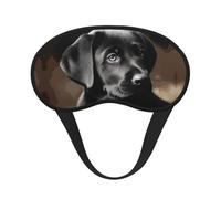 Schlafmaske für Seitenschläfer, schwarze Labrador-Welpen-Schlafmaske für Damen und Herren, Nulldruck-Schlafmasken, weiche, atmungsaktive Augenabdeckung, bequeme Augenbinde, Lidschatten für Nachtschlaf
