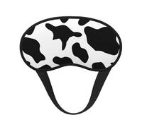 Schlafmaske für Seitenschläfer, schwarze und weiße Kuh-Aufdruck, Verdunkelungs-Augenmaske für Damen und Herren, Nulldruck-Schlafmasken, weiche, atmungsaktive Augenabdeckung, bequeme Augenbinde