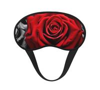 Schlafmaske für Seitenschläfer, schwarze weiße und rote Rosen, verdunkelnde Augenmaske für Damen und Herren, Nulldruck-Schlafmasken, weiche, atmungsaktive Augenabdeckung, bequeme Augenbinde