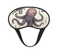 Schlafmaske für Seitenschläfer, Seide, Schlafmasken mit Gummiband, superweich, Augen-Schlafschutz, niedlicher Oktopus, Verdunkelung, Nacht-Augenbinde für Damen und Herren, Reisen