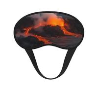 Schlafmaske für Seitenschläfer, Seide, Schlafmasken mit Gummiband, superweich, Augenschlaf Schattenabdeckung, Kilauea Vulkan, Verdunkelung, Nacht-Augenbinde für Damen und Herren, Reisen