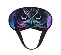 Schlafmaske für Seitenschläfer, Seide, Schlafmasken mit Gummiband, superweich, Augenschlaf Schattenabdeckung, violette Eule, Verdunkelung, Nacht-Augenbinde für Damen und Herren, Reisen