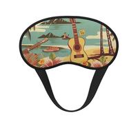 Schlafmaske für Seitenschläfer, Seide, Schlafmasken mit Gummiband, superweich, Augenschlaf Schattenabdeckung, Vintage, Hawaii, Verdunkelung, Nacht-Augenbinde für Damen und Herren, Reisen