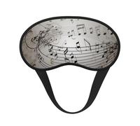 Schlafmaske für Seitenschläfer, Seide, Schlafmasken mit Gummiband, superweich, Augenschlaf Schattenabdeckung, Musiknoten, Wandverdunkelung, Nacht-Augenbinde für Damen und Herren, Reisen