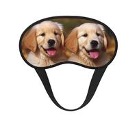 Schlafmaske für Seitenschläfer, Seide, Schlafmasken mit Gummiband, superweich, Augenschutz, Golden Retriever, Hunde, Welpen, Haustiere, Verdunkelung, Nacht-Augenbinde für Damen und Herren, Reisen