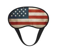 Schlafmaske für Seitenschläfer, Seide, Schlafmasken mit Gummiband, superweich, Augenschutz, Vintage, amerikanische USA-Flagge, Verdunkelung, Nacht-Augenbinde für Damen und Herren, Reisen