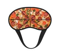 Schlafmaske für Seitenschläfer, Seiden-Augenmasken, superweich, mit elastischem Band, Verdunkelung, Augenmaske, "I Love Pizza", Augenbinde für Damen, Herren, Reisen
