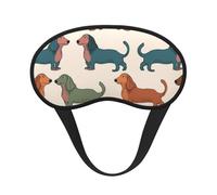 Schlafmaske für Seitenschläfer, Seiden-Augenmasken, superweich, mit elastischem Band, Verdunkelung, Augenmaske, niedlicher Dackel, Nacht-Augenbinde für Damen, Herren, Reisen