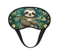 Schlafmaske für Seitenschläfer, Seiden-Augenmasken, superweich, mit elastischem Band, Verdunkelung, Augenmaske, bezaubernde Faultier-Nacht-Augenbinde für Damen und Herren, Reisen