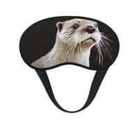 Schlafmaske für Seitenschläfer, Seiden-Augenmasken, superweich, mit elastischem Band, Verdunkelung, Augenmaske, Otter, Nacht-Augenbinde, für Damen und Herren, Reisen