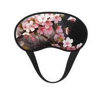 Schlafmaske für Seitenschläfer, Seiden-Augenmasken, superweich, mit elastischem Band, Verdunkelung, Augenmaske, verführerische Kirschblüten, Nacht-Augenbinde für Damen, Herren, Reisen