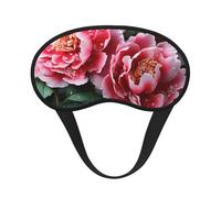 Schlafmaske für Seitenschläfer, Seiden-Augenmasken, superweich, mit elastischem Band, Verdunkelung, Augenmaske, schöne Pfingstrosenblüte, Nacht-Augenbinde für Damen und Herren, Reisen