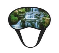 Schlafmaske für Seitenschläfer, Seiden-Augenmasken, superweich, mit elastischem Band, Verdunkelung, Schlafmaske, Wasserfall, Nacht, Augenbinde für Damen, Herren, Reisen