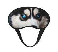 Schlafmaske für Seitenschläfer, Seiden-Augenmasken, superweich, mit elastischem Band, Verdunkelung, Schlafmaske, blaue Augen, Husky, Nacht-Augenbinde für Damen und Herren, Reisen
