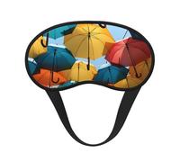 Schlafmaske für Seitenschläfer, Seiden-Augenmasken, superweich, mit elastischem Band, Verdunkelung, Schlafmaske, farbige Regenschirme, Nacht-Augenbinde, für Damen und Herren, Reisen
