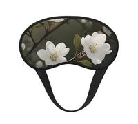Schlafmaske für Seitenschläfer, Seiden-Augenmasken, superweich, mit elastischem Band, Verdunkelung, Schlafmaske, weiße Blumen, Frühlingsnacht, Augenbinde für Damen, Herren, Reisen