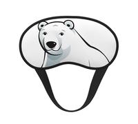 Schlafmaske für Seitenschläfer, Seiden-Augenmasken, superweich, mit elastischem Band, Verdunkelung, Schlafmaske, Eisbär, Nacht-Augenbinde für Damen und Herren, Reisen