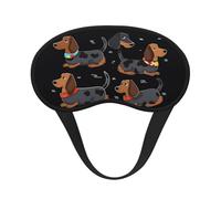 Schlafmaske für Seitenschläfer, Seiden-Schlafmasken mit elastischem Band, superweich, Augen-Schlafschutz, mit Aufschrift "I Love My Dog Dackel", Verdunkelung, Nacht-Augenbinde für Damen und Herren