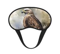 Schlafmaske für Seitenschläfer, Seiden-Schlafmasken mit elastischem Band, superweich, Augen-Schlafschutz, Aquarell von Falke, sitzend im Baum, Verdunkelung, Nacht-Augenbinde für Damen und Herren