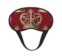 Schlafmaske für Seitenschläfer, Seiden-Schlafmasken mit elastischem Band, superweich, Augenschlaf Schattenabdeckung, rote Krone, Verdunkelung, Nacht-Augenbinde für Damen und Herren, Reisen