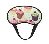 Schlafmaske für Seitenschläfer, Seiden-Schlafmasken mit Gummiband, superweich, Augen-Schlafschutz, Cupcake-Verdunkelung, Nacht-Augenbinde für Damen und Herren, Reisen