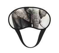 Schlafmaske für Seitenschläfer, Seiden-Schlafmasken mit Gummiband, superweich, Augen-Schlafschutz, Elefanten-Skizze, Verdunkelung, Nacht-Augenbinde für Damen und Herren, Reisen