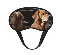 Schlafmaske für Seitenschläfer, Seiden-Schlafmasken mit Gummiband, superweich, Augen-Schlafschutz, Golden Retriever, Verdunkelung, Nacht-Augenbinde für Damen und Herren, Reisen