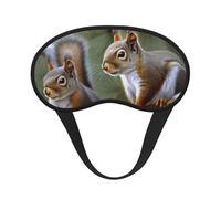 Schlafmaske für Seitenschläfer, Seiden-Schlafmasken mit Gummiband, superweich, Augen-Schlafschutz, kleines Eichhörnchen, Verdunkelung, Nacht-Augenbinde für Damen und Herren, Reisen