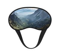 Schlafmaske für Seitenschläfer, Seiden-Schlafmasken mit Gummiband, superweich, Augenschlaf Schattenabdeckung, Rock Mountain Verdunkelung, Nacht-Augenbinde für Damen und Herren, Reisen