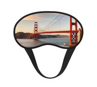 Schlafmaske für Seitenschläfer, Seiden-Schlafmasken mit Gummiband, superweich, Augenschlaf Schattenabdeckung, Golden Gate Bridge, Verdunkelung, Nacht-Augenbinde für Damen und Herren, Reisen