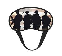 Schlafmaske für Seitenschläfer, Seiden-Schlafmasken mit Gummiband, superweich, Augenschlaf Schattenabdeckung, Armeetag, amerikanische Verdunkelung, Nacht-Augenbinde für Damen und Herren, Reisen