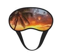 Schlafmaske für Seitenschläfer, Seiden-Schlafmasken mit Gummiband, superweich, Augenschlaf Schattenabdeckung, Sonnenuntergang, Hawaii-Palme, Verdunkelung, Nacht-Augenbinde für Damen und Herren, Reisen
