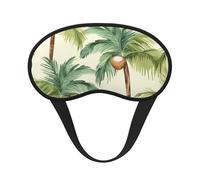 Schlafmaske für Seitenschläfer, Seiden-Schlafmasken mit Gummiband, superweich, Augenschlaf Schattenabdeckung, Sommer, Kokosnussbaum, Verdunkelung, Nacht-Augenbinde für Damen und Herren, Reisen