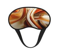 Schlafmaske für Seitenschläfer, Seiden-Schlafmasken mit Gummiband, superweich, Augenschlafschutz, orange-weiße Linien, Verdunkelung, Nacht-Augenbinde, für Damen und Herren, Reisen