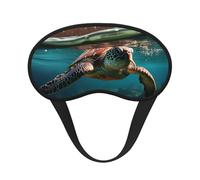 Schlafmaske für Seitenschläfer, Seiden-Schlafmasken mit Gummiband, superweich, Augenschlafschutz, Palmen und Meeresschildkröten, Tauchen, Unterwasser, Verdunkelung, Nacht-Augenbinde für Damen und