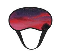 Schlafmaske für Seitenschläfer, Seiden-Schlafmasken mit Gummiband, superweich, Augenschlafschutz, roter Himmel bei Nacht, Sternenverdunkelung, Nacht-Augenbinde, für Damen und Herren, Reisen