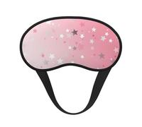 Schlafmaske für Seitenschläfer, Seiden-Schlafmasken mit Gummiband, superweich, Augenschlafschutz, weiße Sterne, Verdunkelung, Nacht-Augenbinde, für Damen und Herren, Reisen