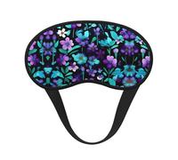 Schlafmaske für Seitenschläfer, süße Verdunkelung, Augenmaske, für Zuhause oder auf Reisen, Violett und Blaugrün