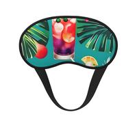 Schlafmaske für Seitenschläfer, tropische Cocktails bedruckt, Cup-Form, Verdunkelung, Augenmaske, Schattierungen, Abdeckung für Männer und Frauen