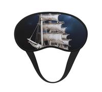 Schlafmaske für Seitenschläfer, Vintage-Stil, nautische weiße Schiffs-Schlafmaske, verdunkelnd, für Damen und Herren, Nulldruck-Schlafmasken, weich, atmungsaktiv, Augenabdeckung, bequeme Augenbinde