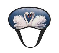 Schlafmaske für Seitenschläfer, weich, atmungsaktiv, zum Valentinstag, Schwäne, Augenmaske, Verdunkelung, Seide, Augenschlaf mit elastischem Band, Nacht-Augenbinde für Damen und Herren
