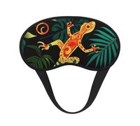 Schlafmaske, Gecko und tropische Blätter, Augenmaske zum Schlafen, Verdunkelung, Augenschlaf für Männer und Frauen, Schlafmaske, bequeme Augenbinde, Lidschatten für Nachtschlaf, Reisen, Nickerchen,