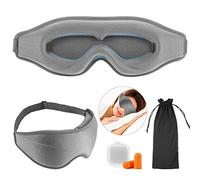 Schlafmaske Herren Schlafbrille Herren Damen Bequem Seitenschläfer,3D 100% Dunkelheit Weiche Dünn Augenmaske Schlafmasken,Kein Schwitzen,Ohrstöpsel, Augenbinde Schlafen Männer Flugzeug Schichtarbeit