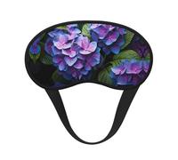 Schlafmaske, Hortensien, volle Abdeckung, volle Abdeckung, entspannend, stressfrei, Nachtaugenmaske, Violett