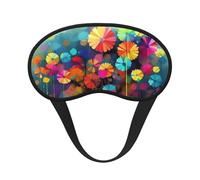 Schlafmaske im abstrakten Stil, bunte Blumen, weich, bequem, Augenmaske mit verstellbarem Riemen, Verdunkelung, Augen-Schlafschutz, für Damen, Mädchen, Herren, Reisen, Yoga, Nickerchen, Schichtarbeit