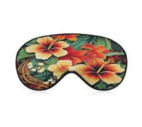 Schlafmaske im hawaiianischen Stil, Augenmaske, Augenmasken für Schlafmasken für Damen und Herren, Reiseaugenmaske, verstellbare Schlafmaske, Schlafmaske, Verdunkelung, niedliche Schlafmaske
