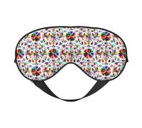 Schlafmaske im mexikanischen hellen Stil, Augenmasken zum Schlafen, doppelseitig, Schlafmasken für Damen und Herren, Verdunkelung, Augenabdeckungen zum Schlafen, Reisen