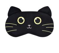 Schlafmaske Kinder,Schlafbrille,Niedliche Tier-Schlafaugenmaske,Schlafbrille Kinder,Lustige und Niedliche Schlafaugenmaske,Perfekt für Kinder und Erwachsene (Schwarz)