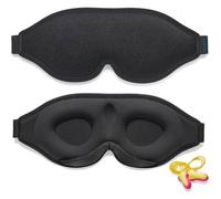 Schlafmaske Lichtblockierend Ohrstöpsel Einstellbar Herren Schwarz